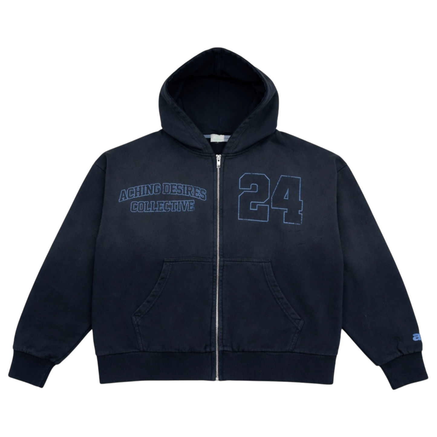 24 Collective Zip Hoodie (Washed Navy)