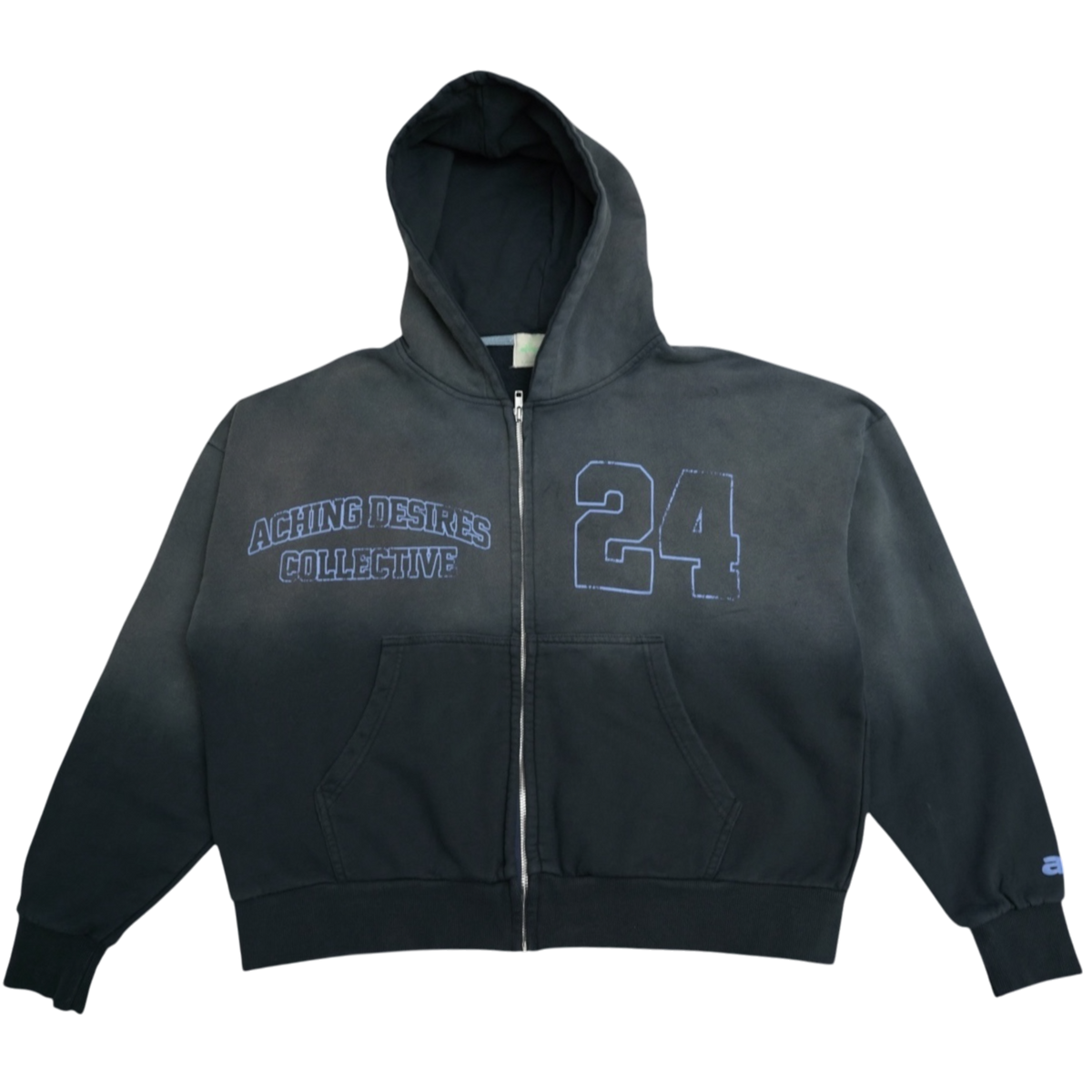 24 Collective Zip Hoodie (Washed Navy)
