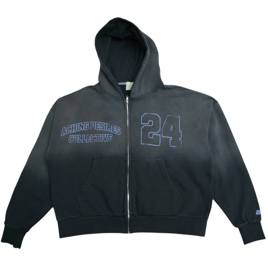 24 Collective Zip Hoodie (Washed Navy)